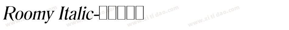 Roomy Italic字体转换
